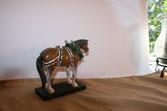 Enesco The Trail of Painted Ponies Christmas Clydesdale  Figurine